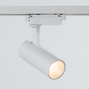 LED 심플 레일조명 10W COB 일체형 스포트 집중형 원통 레일등기구, 1개, 화이트 주백색