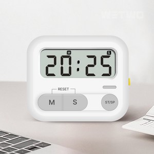 WETWO 주방 쿠킹 LED모드 피부미용 공부 무소음 타이머 HS-T6021, 1개, 화이트