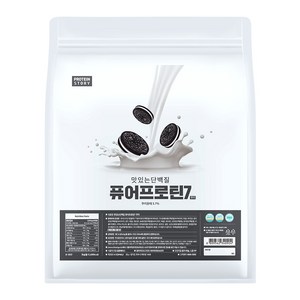 프로틴스토리 맛있는 단백질 퓨어프로틴7, 3kg, 퓨어프로틴7 맛있는 유청 단백질보충제 3kg 쿠키맛, 1개