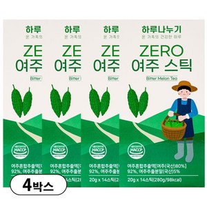 하루나누기 ZERO 액상 여주스틱 국산, 20g, 4개, 14개입