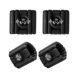 2개 홈트 손목 중량 밴드 착용형 아령 원터치 조임 및 풀림을 위한 노브 디자인, 1kg, Black