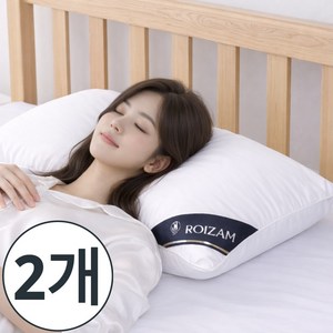 로이잠 편안한 5성급 숙면 호텔 베개, 2개, 밀크화이트