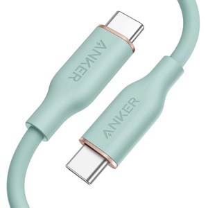 앤커 3세대 파워라인 플로우 USB C-C타입 PD 고속충전 100W 케이블, 180cm, 민트 그린, 1개
