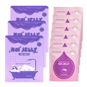 젤리 입욕제 슬라임 목욕놀이 커플 입욕젤 호캉스-코이젤리 1BOX ( ), 퓨어드림(투명), 3개, 200g