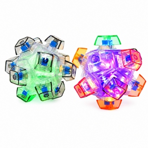 LED 딸깍이 키링 어느 각도에서도 12버튼 클릭 디스코볼 키캡 2종류, 1개, 옵션 02 컬러 디스코볼