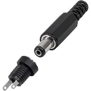 10쌍 5.5x2.1mm DC전원 수플러그 패널마운트 암잭 세트 납땜용 DC 플러그 소켓 커넥터, 10개