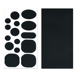 아리코 패딩 셀프 수선 패치 타입B + 무지 세트 10 x 20.5cm, 블랙, 1개