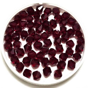 Bead 크리스탈 6mm 주판알비즈 한팩 50알 컬러선택, 와인, 1세트