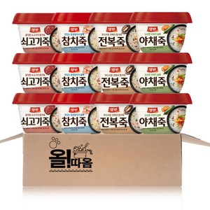 동원 양반죽 4종 세트 쇠고기죽3+야채죽3+참치죽3+전복죽3, 285g, 1세트