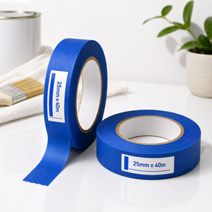 에이엠테크 청색 마스킹테이프 25mm x 40m 도장 시공용 페인트 작업, 2개