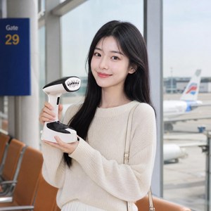 보만 스팀 다리미 핸디형 핸드 접이식 휴대용 여행용 가정용 퀵 터보 예열 FDB1411B FDB1412W, 블랙