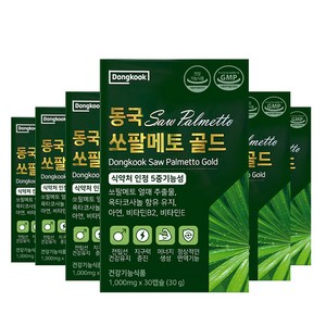 동국헬스케어 쏘팔메토 골드 1000mg, 30정, 6개