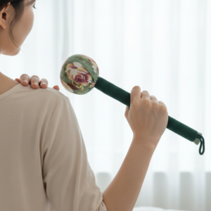 홀리크 두들이 쿠션 안마봉 두드림 전신 마사지봉, 천연 쑥향 그린, 1개