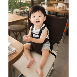 벨라마마 휴대용 아이 식탁 의자시트, 브라운