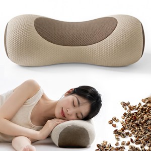 kemei 메밀베개 3D 입체 디자인 통기성 좋은 편안한 베개, 1개, 아이보리