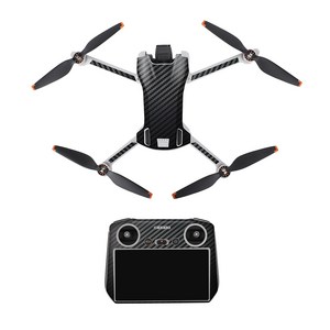 DJI 미니3 프로 전용 드론 스킨 필름 N1 RC 조종기 기체 보호 데칼 카본 패턴 방수 스티커, 1개, (미니3) 스킨카본블랙(RC)