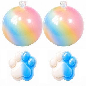 위시클로바 대형 왁뿌볼 9cm 냥젤리 2+2세트 스퀴시 슬랑이 말랑이 스트레스볼, 왁뿌볼2개+냥젤리2개(블루), 292g, 1세트