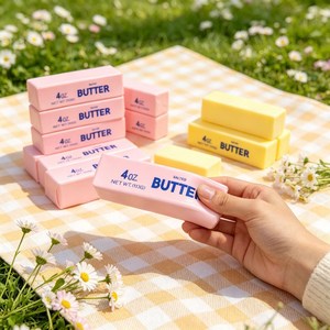 버터 모양 말랑 스퀴시 스트레스볼 4oz 감성 장난감, 1개, 45g, 핑크