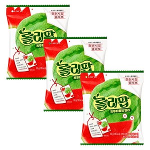 롯데웰푸드 롤리팝 프루티퐁당 젤리 수박, 60g, 3개