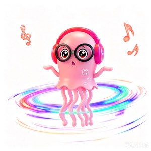 토요요 춤추는 해파리 장난감 음악 불빛 전동 완구 자동주행 유아 어린이 생일선물 D-J1, 1개, 핑크