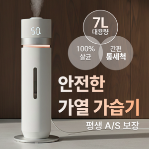 [26년형] 루니엘 가열식 가습기 가정용 대용량 통세척 복합식 저소음 가습기, 퓨어 화이트