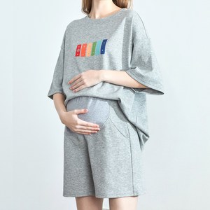 [파격할인] 예비엄마를 위한 데일리 임부복 피셔프라이스 임부복 홈웨어 세트 그레이