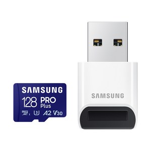 삼성전자 공식인증 정품 마이크로SD카드 PRO PLUS 128GB+리더기 MB-MD128SB/WW, 128GB, 1개