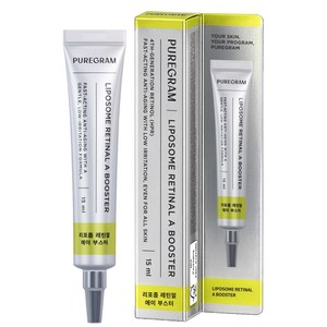 퓨어그램 1위 리포좀 레티날 A 부스터 모공 주름 탄력개선 입문용, 1개, 15ml 골드박스 특가