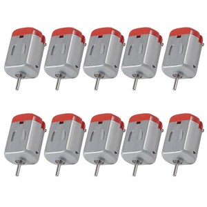 10개 마이크로 130 DC모터 강자성 브러시 모터 3V~12V 25000RPM DIY 장난감 자동차 리모컨 취미용 엔진 모터 레드, orange