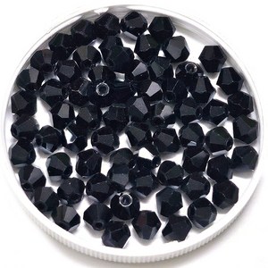 All 크리스탈 4mm 주판알 비즈 한팩 100알 컬러선택, 제트, 1세트