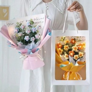 디한스 핸드메이드 조화꽃 연인절선물 졸업식 축하 프로포즈 꽃다발세트, 1개, 블루