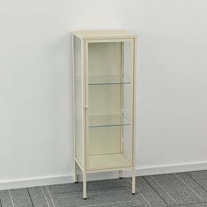 비유가구 Juno 1문 유리 장식장, 베이지