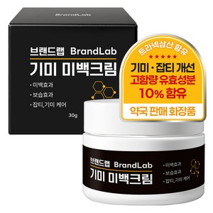 브랜드랩 기미 미백크림 (미백 수분 보습 잡티 기미케어/나이아신아마이드 트라넥삼산 바쿠치올 PDRN 히알루론산 펩타이드 함유), 1개, 30g