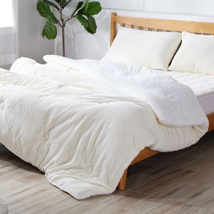 온누안 알러지케어 뽀글 양면 극세사 겨울이불, 오트베이지