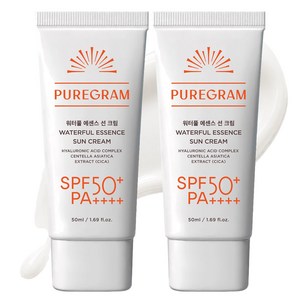 퓨어그램 1등 수분 선크림 50ml+50ml 퓨어그램 SPF50+ PA++++, 2개, 50ml 골드박스 특가