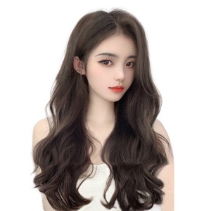 가발위드 붙임머리 엔디롱 웨이브 부분 가발 3피스 세트, 1개, 네츄럴블랙50cm