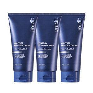 콘트롤 마사지 크림 각질제거 피지 모공 진정 8가지 임상완료, 3개, 120ml