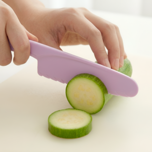 마요미 어린이 유아 요리 칼 플라스틱 칼 아기 수업용 칼, 1개, 핑크