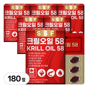 순수식품 크릴오일 58 인지질58%, 30정, 6개