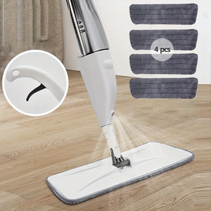 인체공학 설계 126cm 계단 바닥 가정용 청소 물 극세사 스프레이 걸레-드라이미끈4장을 증정합니다, 1세트