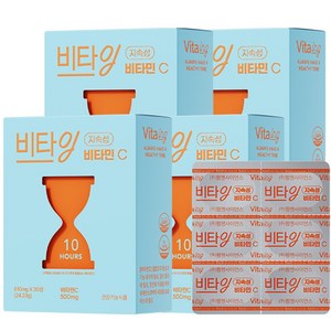 비타잉 지속성 비타민C 10시간 지속 메가도스 천연비타민 수험생 직장인 부모님 영양제 솔루티, 30정, 4개