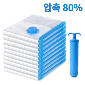 Kdo 대형 의류 이불 진공 압축팩 + 전용펌프 세트, 1세트, 10개입