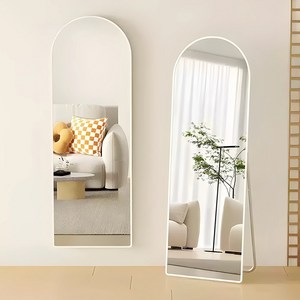 아르디스 철제 아치형 스탠드 전신거울, 화이트