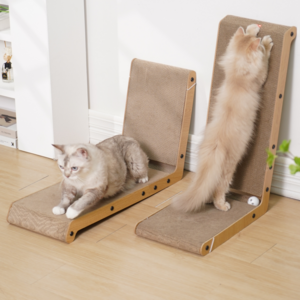 요미솜 102도 허리보호 고양이 수직스크래쳐, 1개, 우드브라운