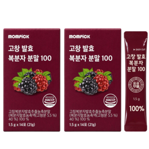 맘픽 고창 발효 복분자분말 고창복분자발효추출농축분말 100% HACCP 정품, 2개, 14회분