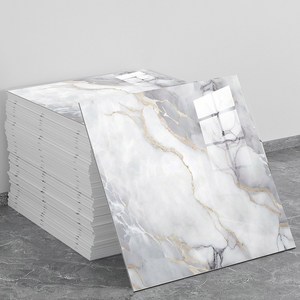 Tixpra 가정용 접착식 장판 업그레이드된 두툼한 마모에 강한 셀프시공 정사각 장판 600X600mm 두께1.5mm, 15개, 6605