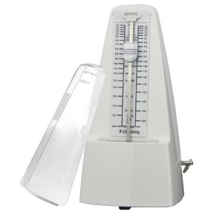미미샵 수동 메트로놈 박자기 아날로그 태엽 클래식 화이트 SIZE 21CM, 1개