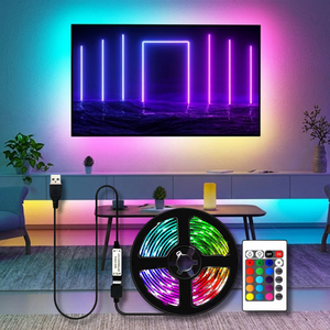 원그리드 RGB 컬러 LED 스트립 5m USB 줄조명, 1개, 혼합색상
