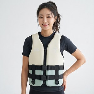서브22 네오플렌 구명조끼 부력보조복 라이프자켓, 크림 민트