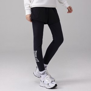 에버라스트 여성 기모 반바지 레깅스 일체형 빅로고